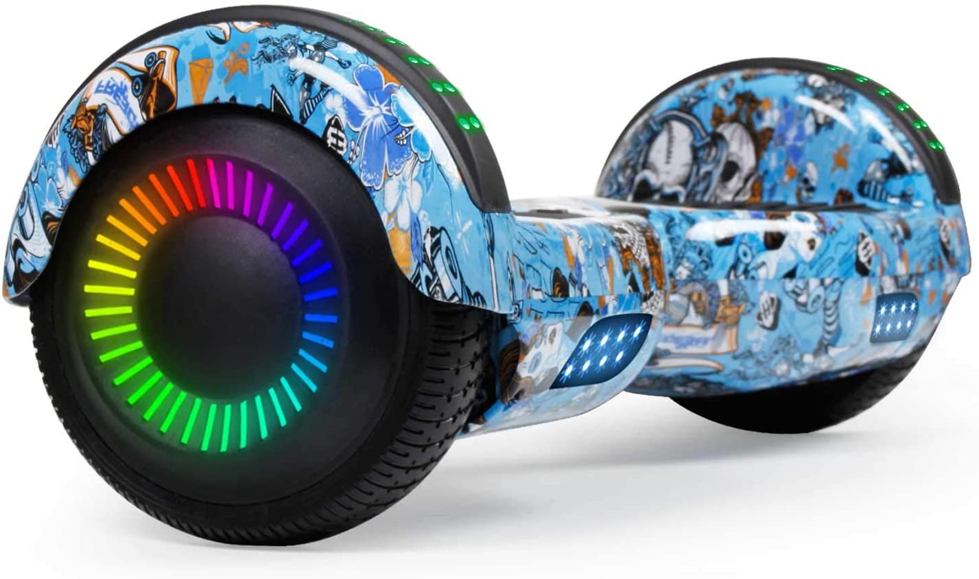 Hoverboard, UL2272 Certified, with Bluetooth and Colorful Lights Self Balancing Scooter - Skull