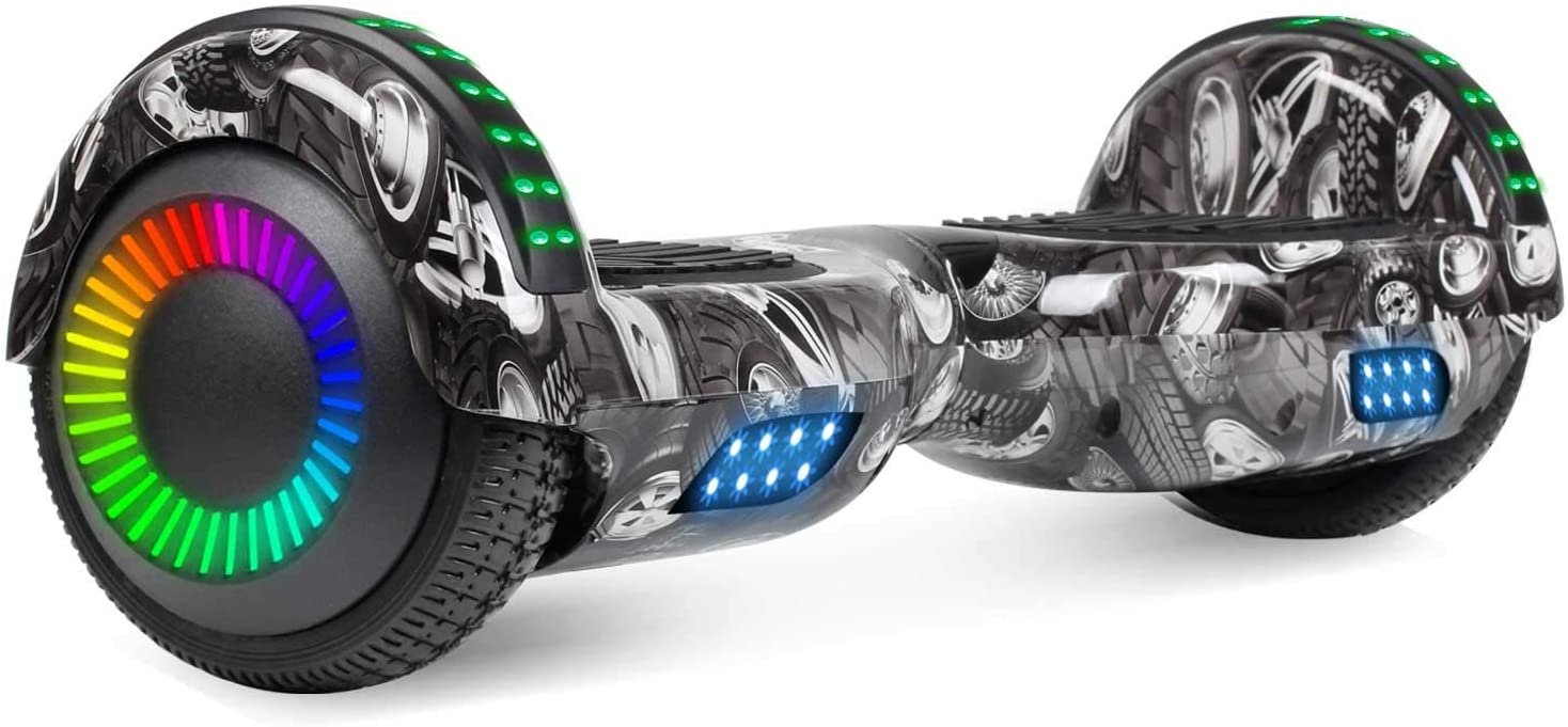 Hoverboard, UL2272 Certified, with Bluetooth and Colorful Lights Self Balancing Scooter - Tire
