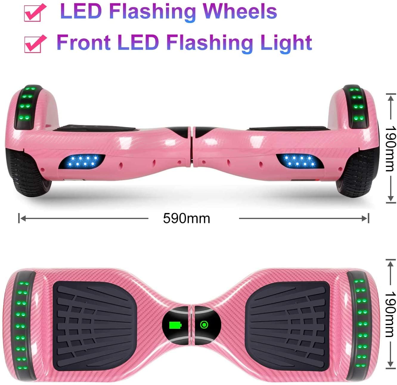 Buy Windgoo Hoverboard Self Balancing Scooter for Adults kids, UL2272  Certified Two Wheel Electric Scooter with LED lights Online at  desertcartKUWAIT