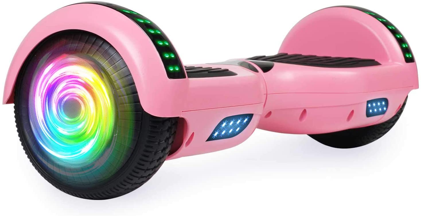 Hoverboard, UL2272 Certified, with Bluetooth and Colorful Lights Self Balancing Scooter - Pink