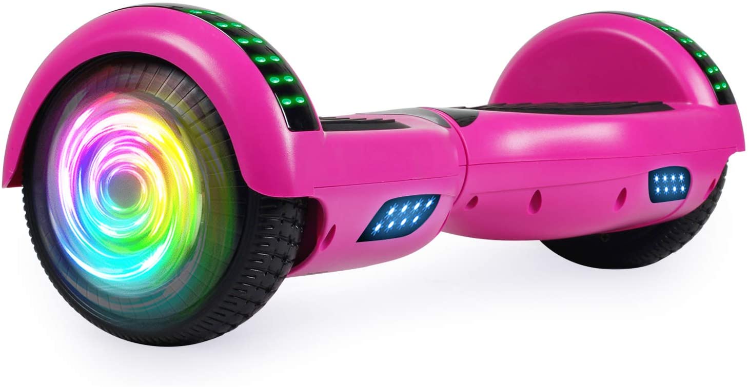 Hoverboard, UL2272 Certified, with Bluetooth and Colorful Lights Self Balancing Scooter - Purple
