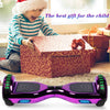 Hoverboard, UL2272 Certified, with Bluetooth and Colorful Lights Self Balancing Scooter -  Shiny Purple