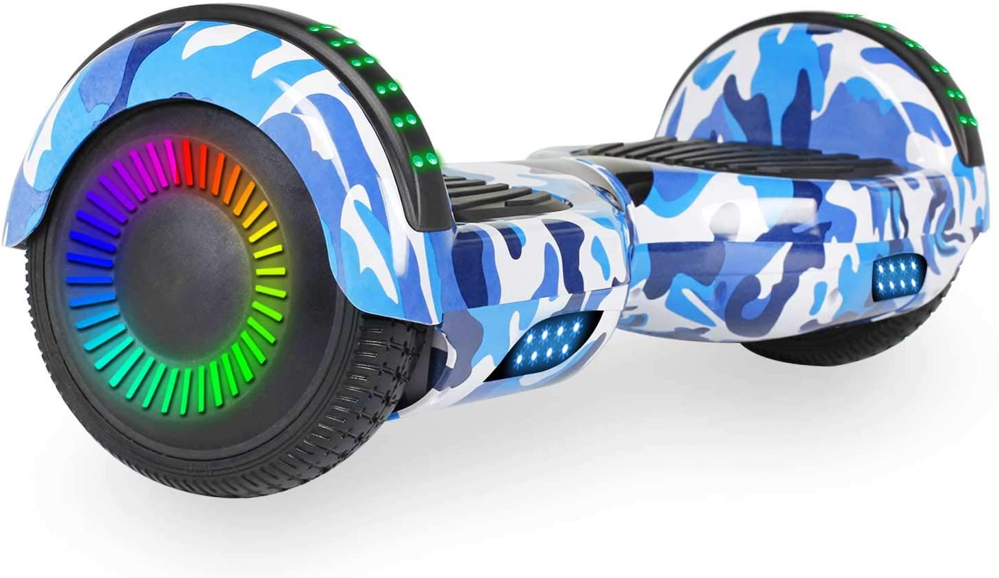 Hoverboard, UL2272 Certified, with Bluetooth and Colorful Lights Self Balancing Scooter - Sky Camo